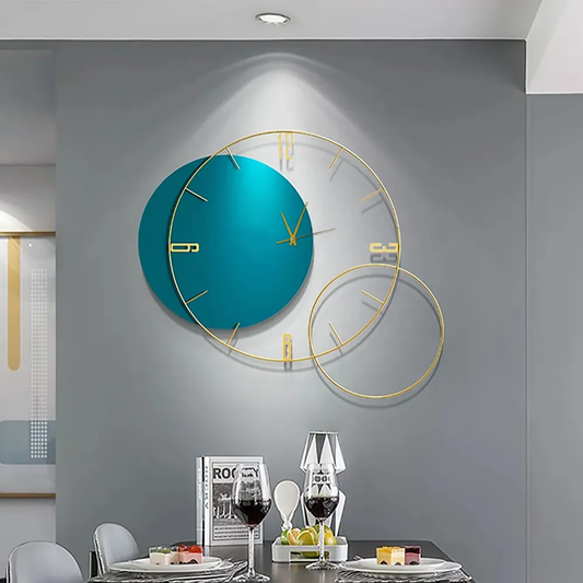 Wall Clock - Lagoon Geometric Compass