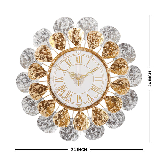 Wall Clock- Daisy Twin-Tone Timepiece
