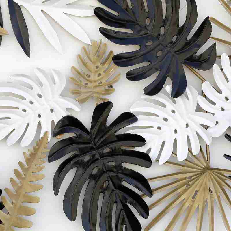 Wall Art - Midnight Monstera Mosaic