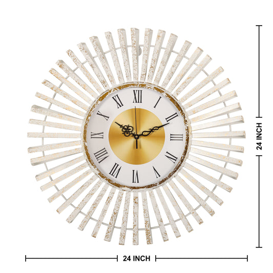 Vintage Petal Halo Wall Clock