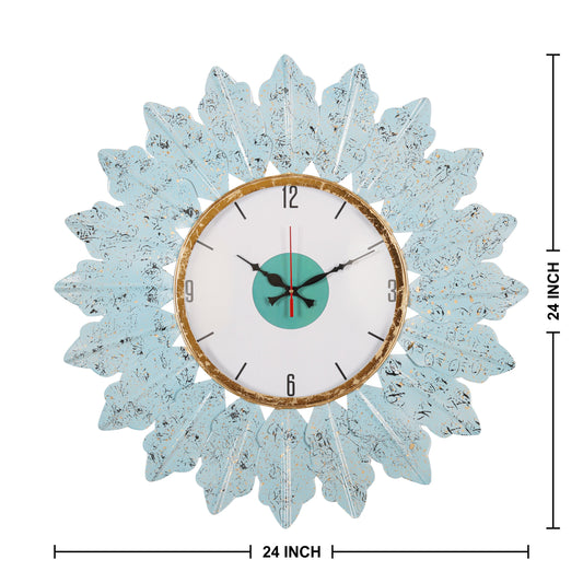 Frosted Sunray Elegance Wall Clock