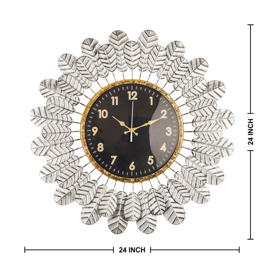 Botanical Arrow Accent Wall Clock