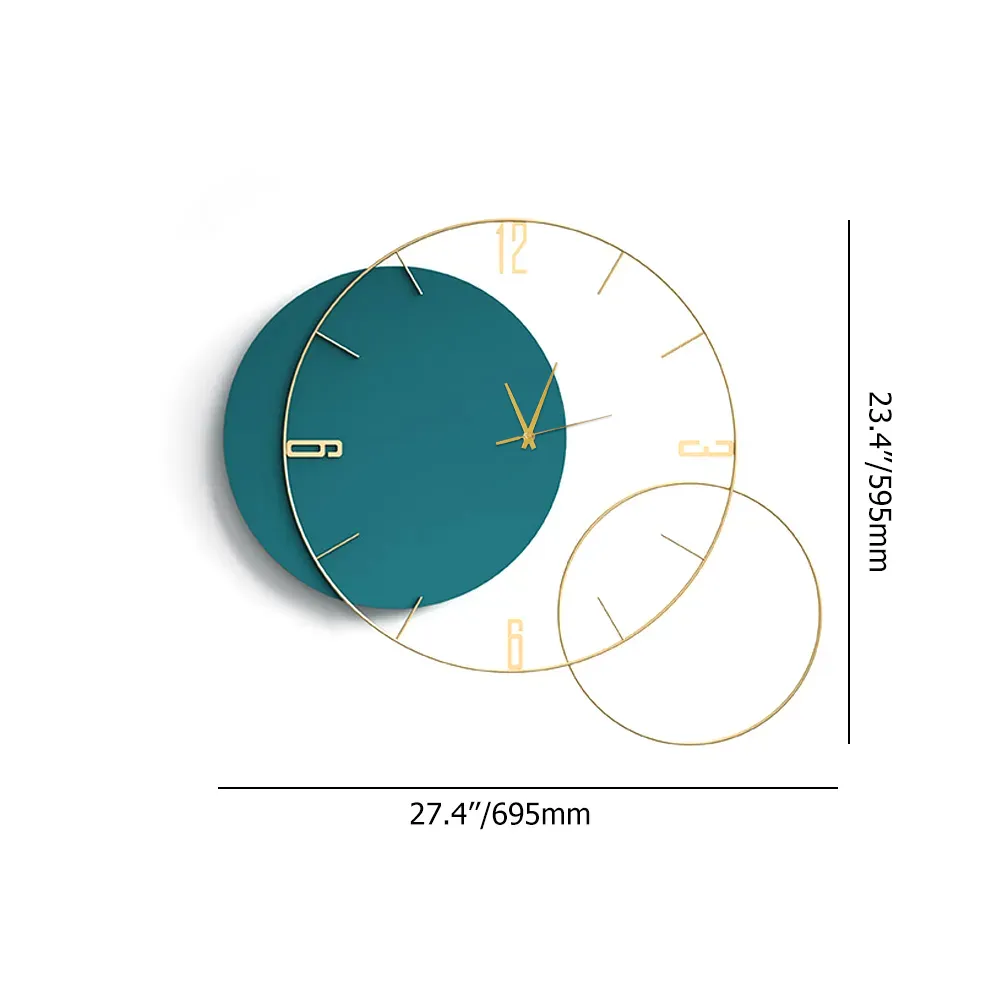 Wall Clock - Lagoon Geometric Compass