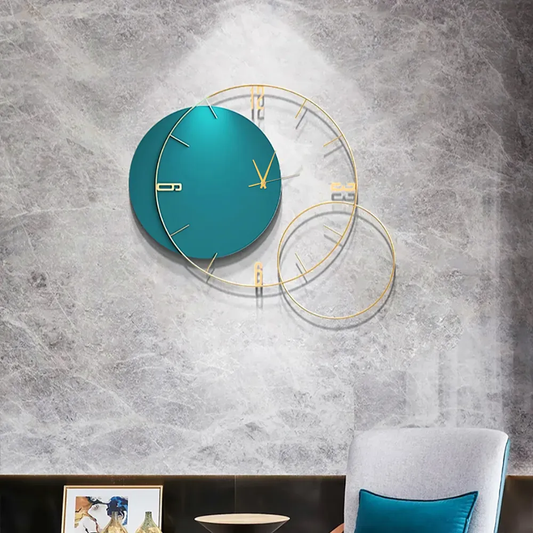 Wall Clock - Lagoon Geometric Compass