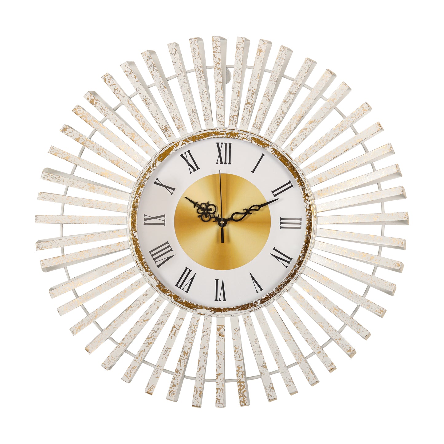 Vintage Petal Halo Wall Clock