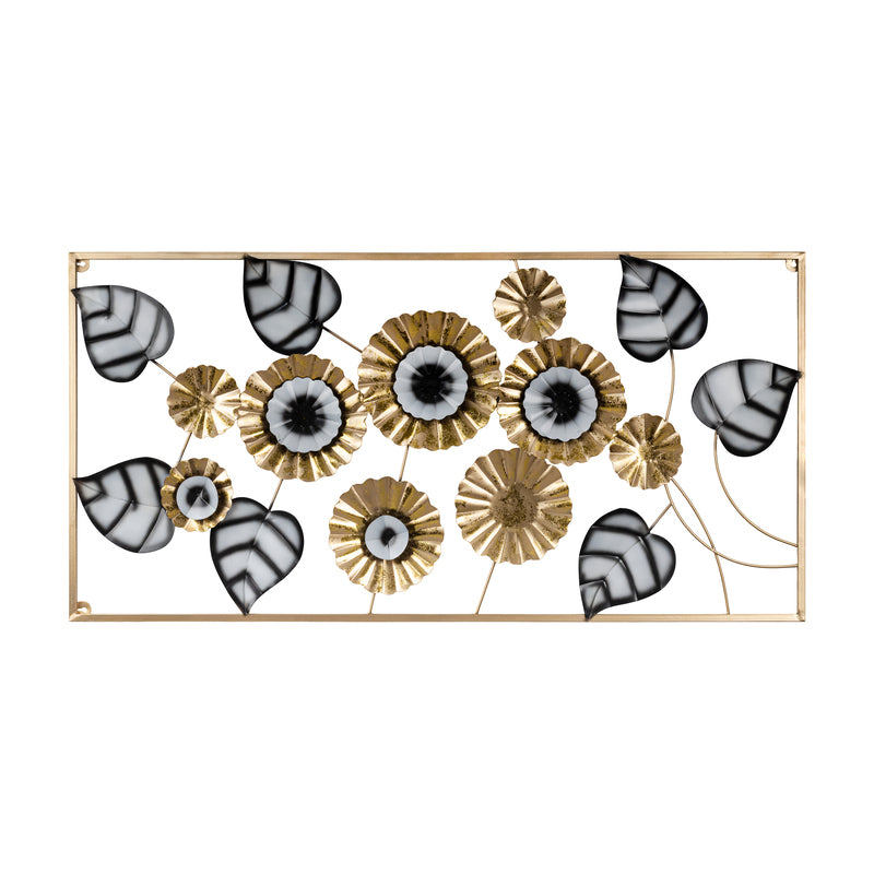 Monochrome Elegance Petal Wall Art