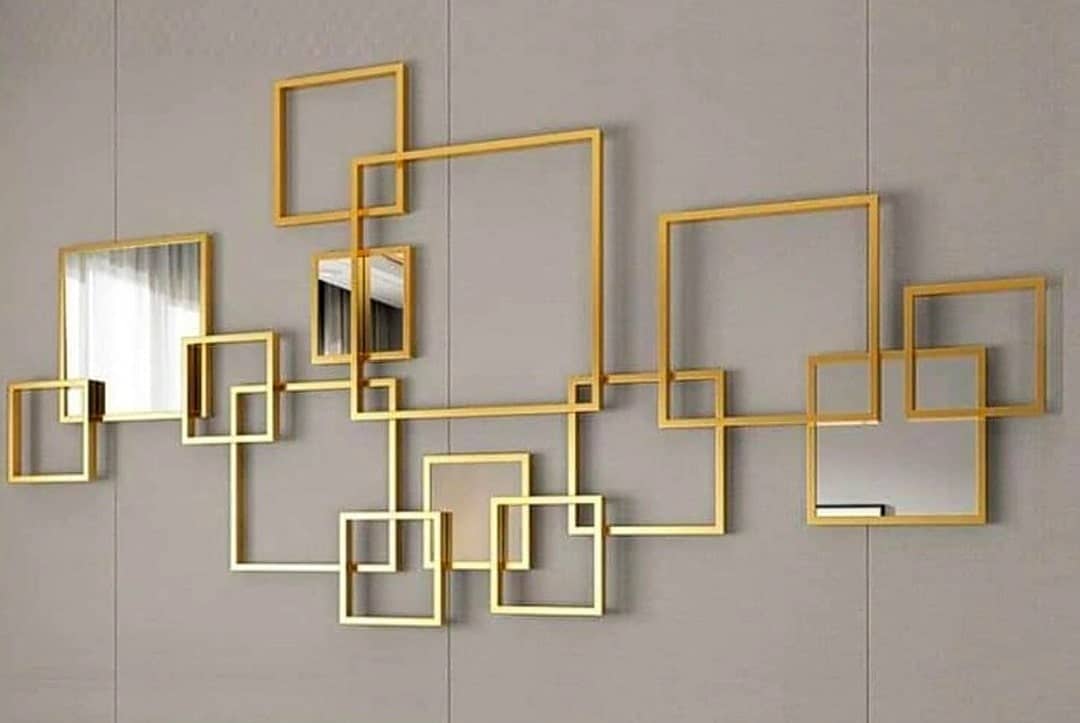 Wall Art - Golden Skyline Grid