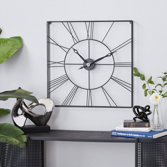 Wall Clock - Obsidian Frame Quarterly