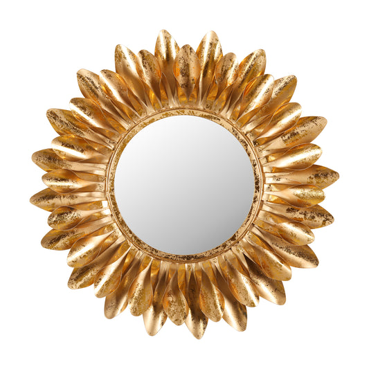 Vintage Gold Blossom Wall Mirror
