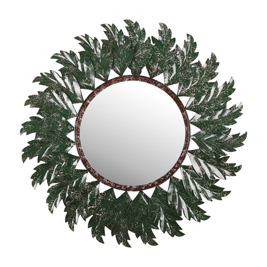 Copper Floral Symphony Wall Mirror