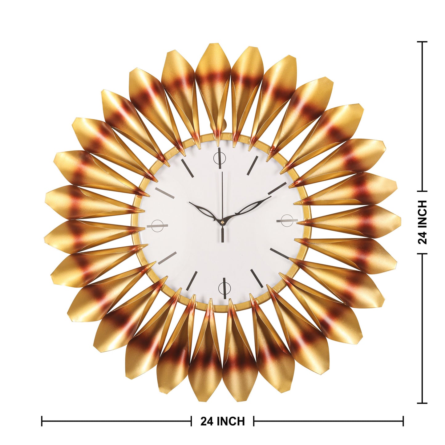 Ivory Petal Splendor Wall Clock