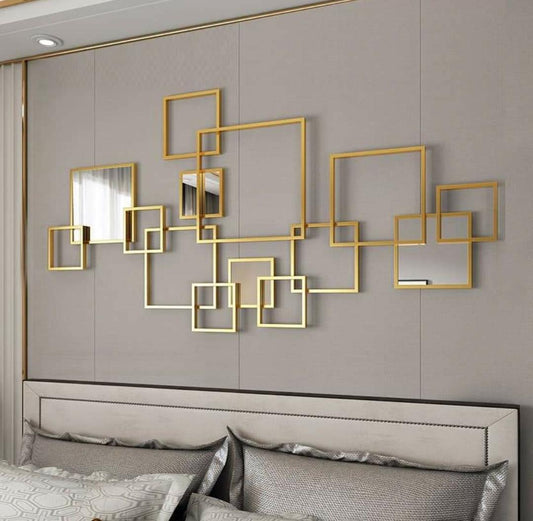 Wall Art - Golden Skyline Grid