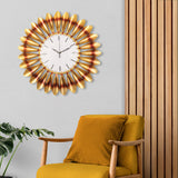 Ivory Petal Splendor Wall Clock