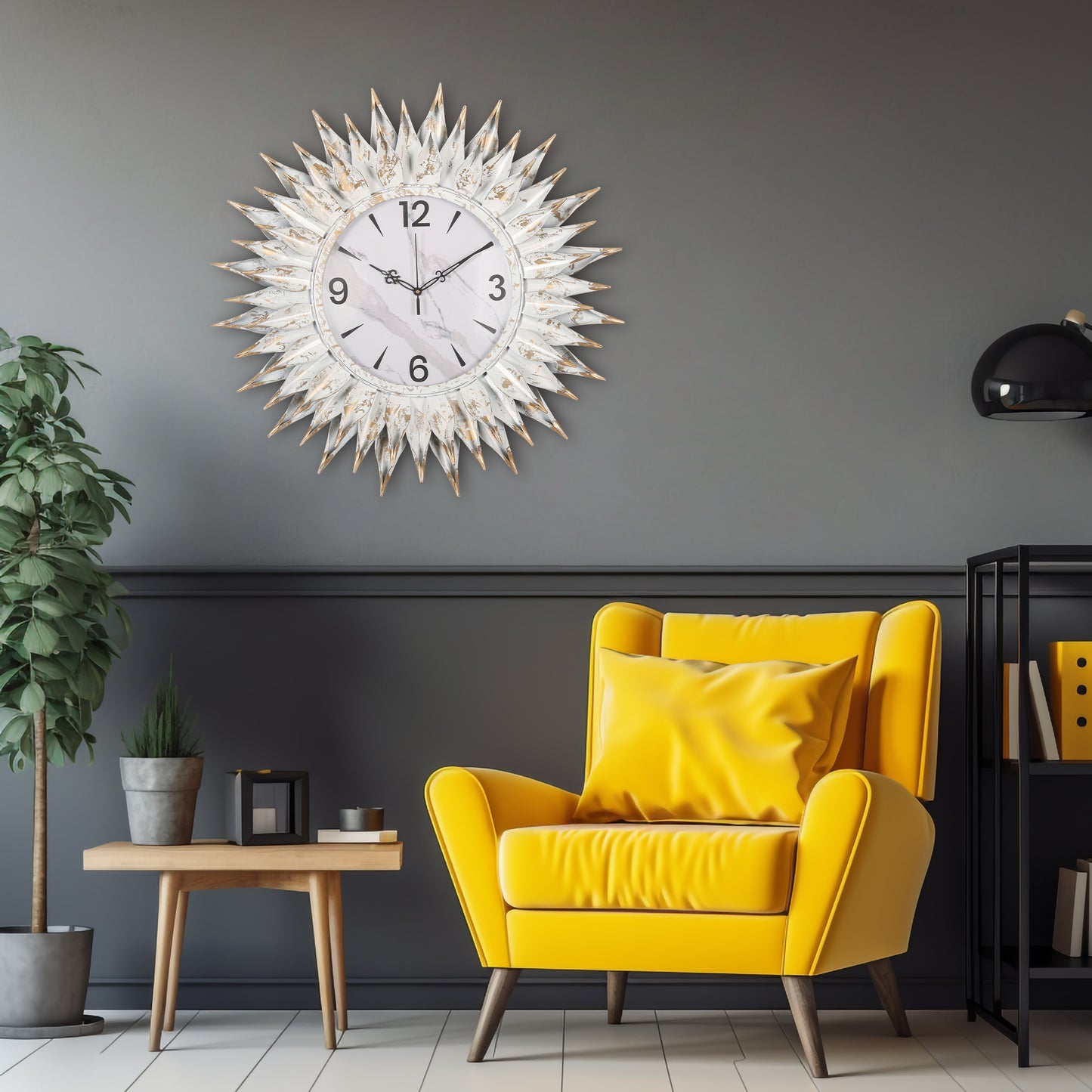 Bronze Spike Majesty Wall Clock