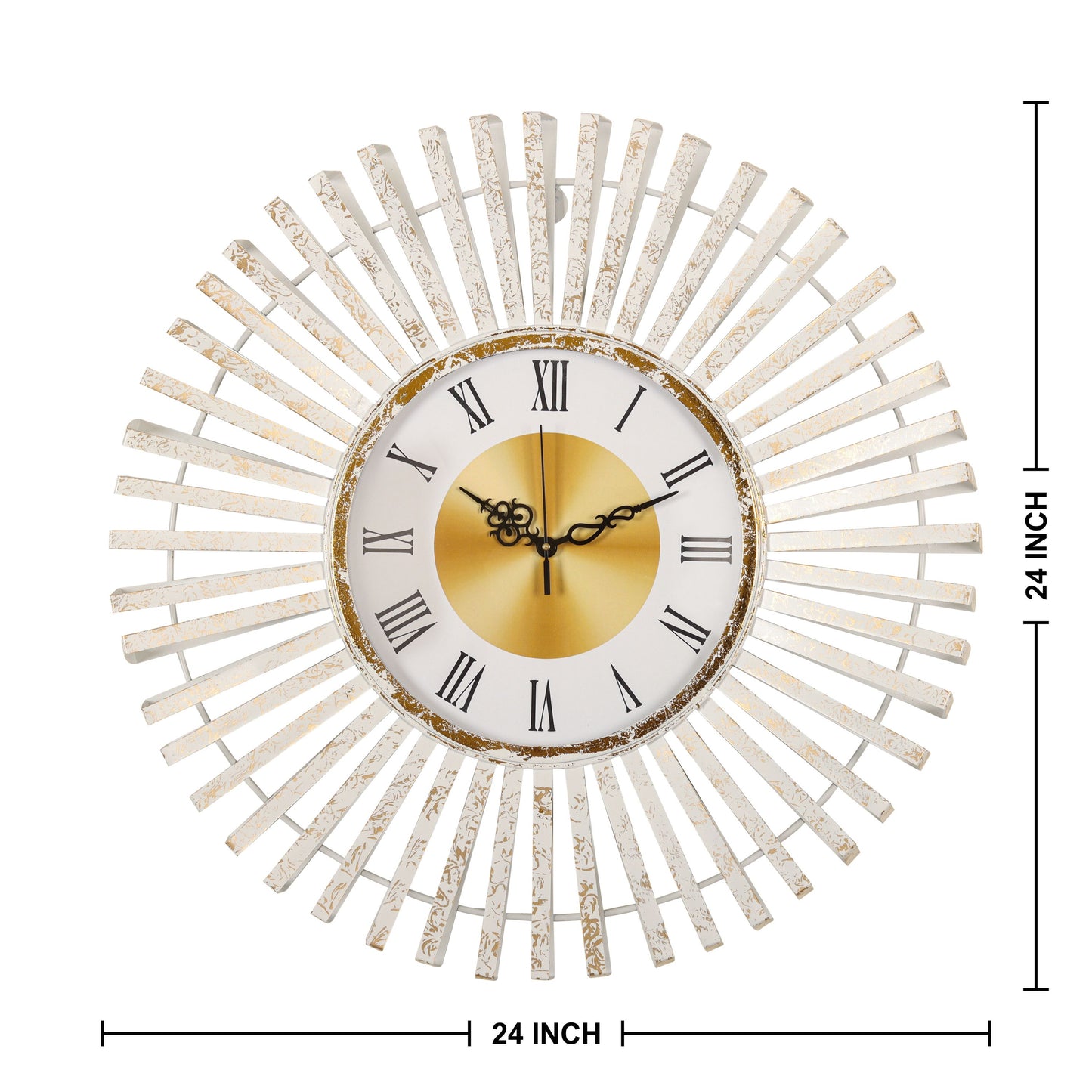 Vintage Petal Halo Wall Clock