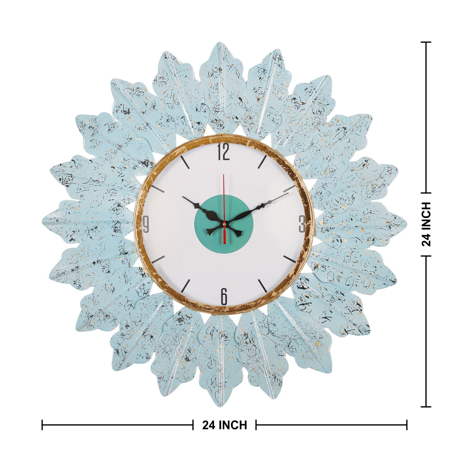 Frosted Sunray Elegance Wall Clock