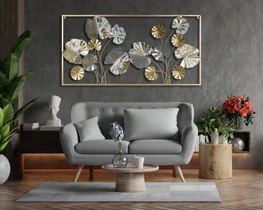 Frosty Twilight Lotus Wall Art