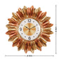 Golden Stripe Petal Wall Clock