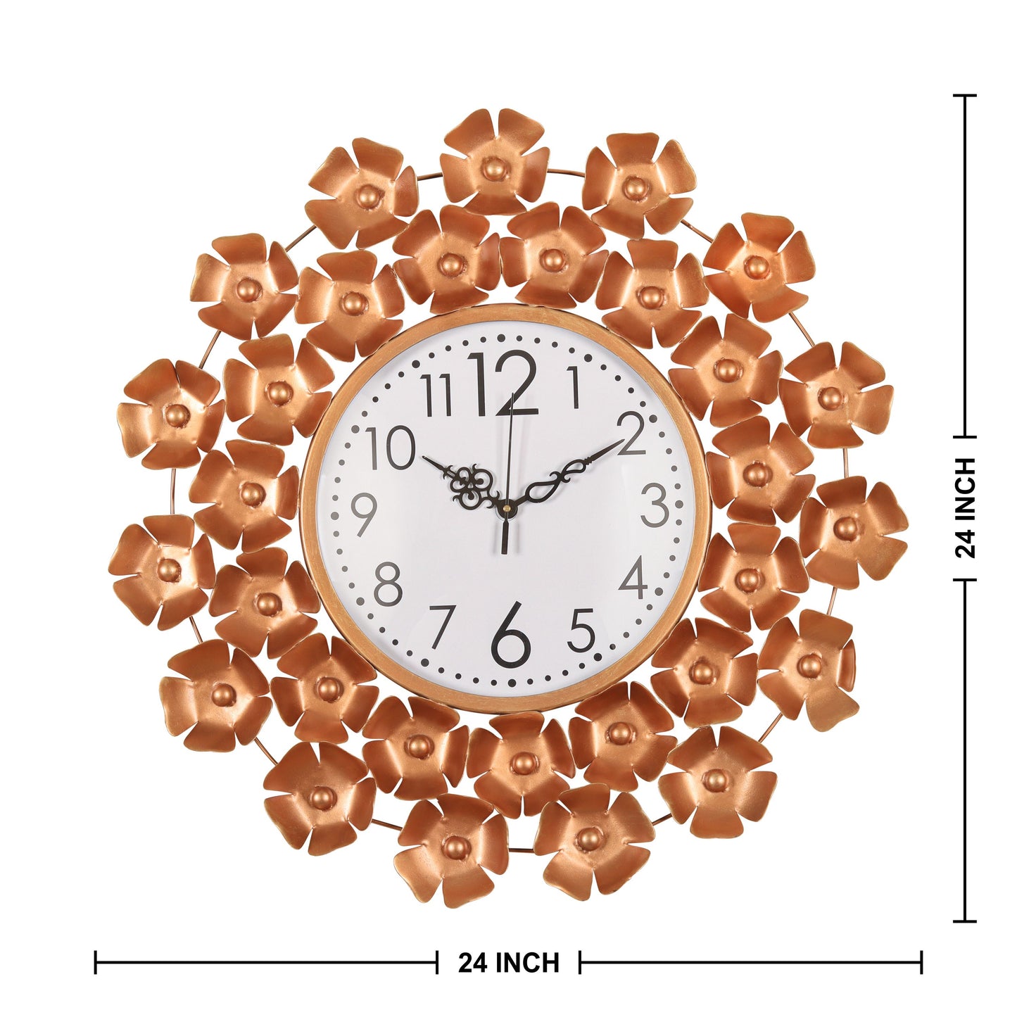 Shell Petal Rustic Wall Clock