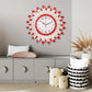 Crimson Bloom Edge Wall Clock