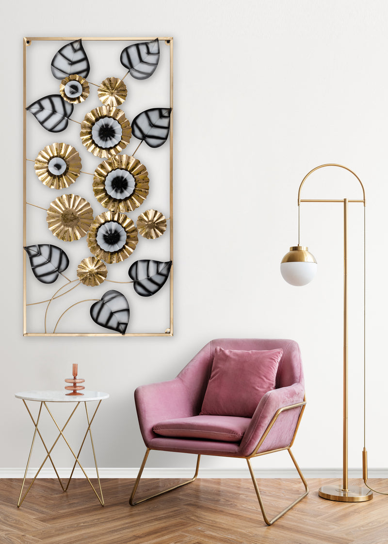 Monochrome Elegance Petal Wall Art