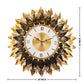 Floral Symphony Copper Wall Clock