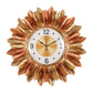 Golden Stripe Petal Wall Clock