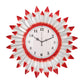 Crimson Bloom Edge Wall Clock