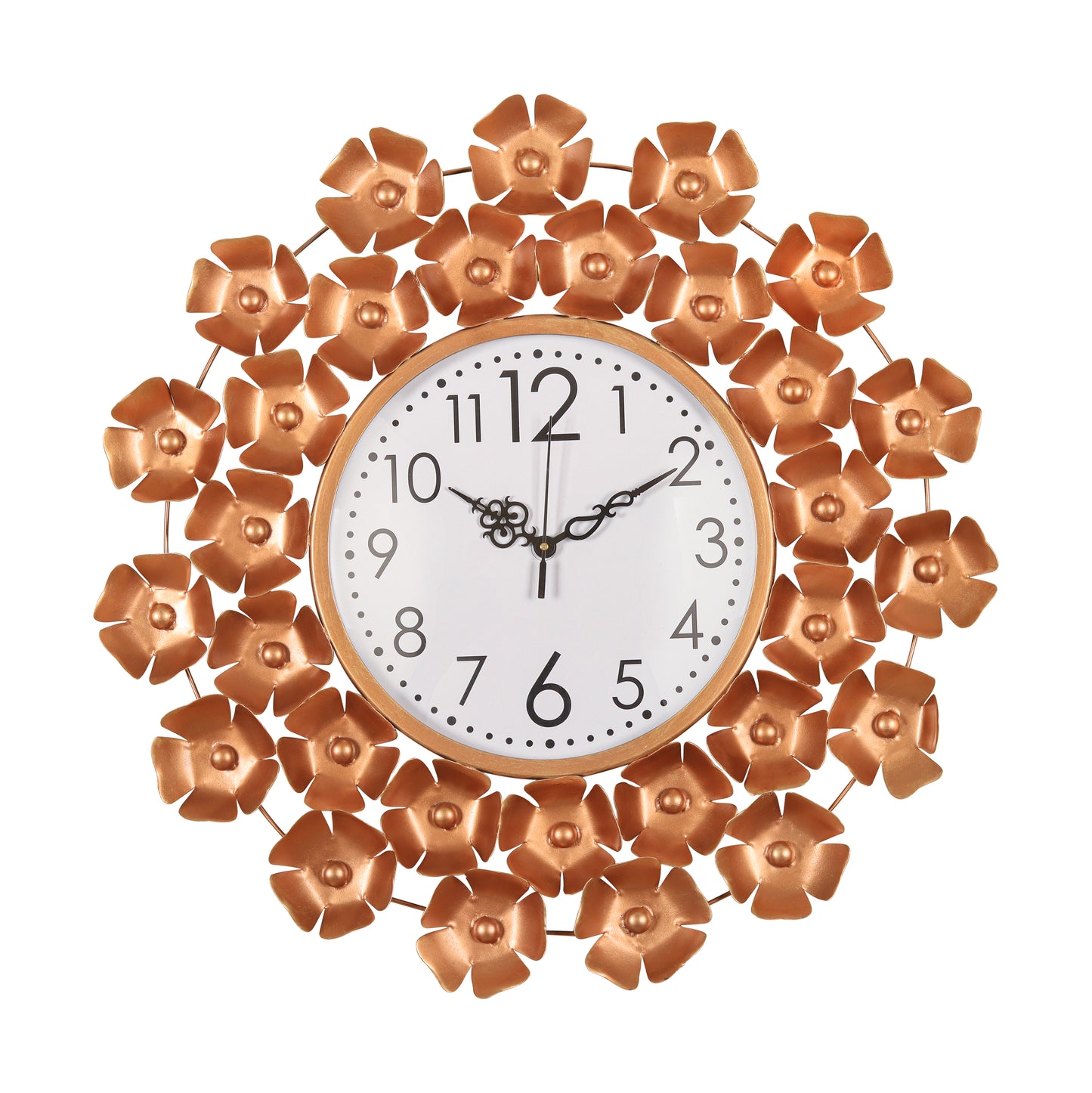 Shell Petal Rustic Wall Clock