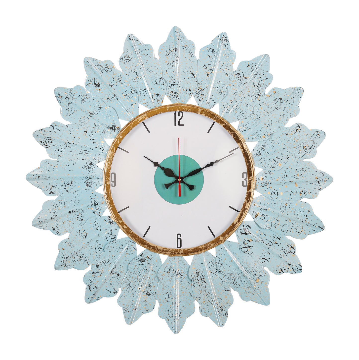 Frosted Sunray Elegance Wall Clock