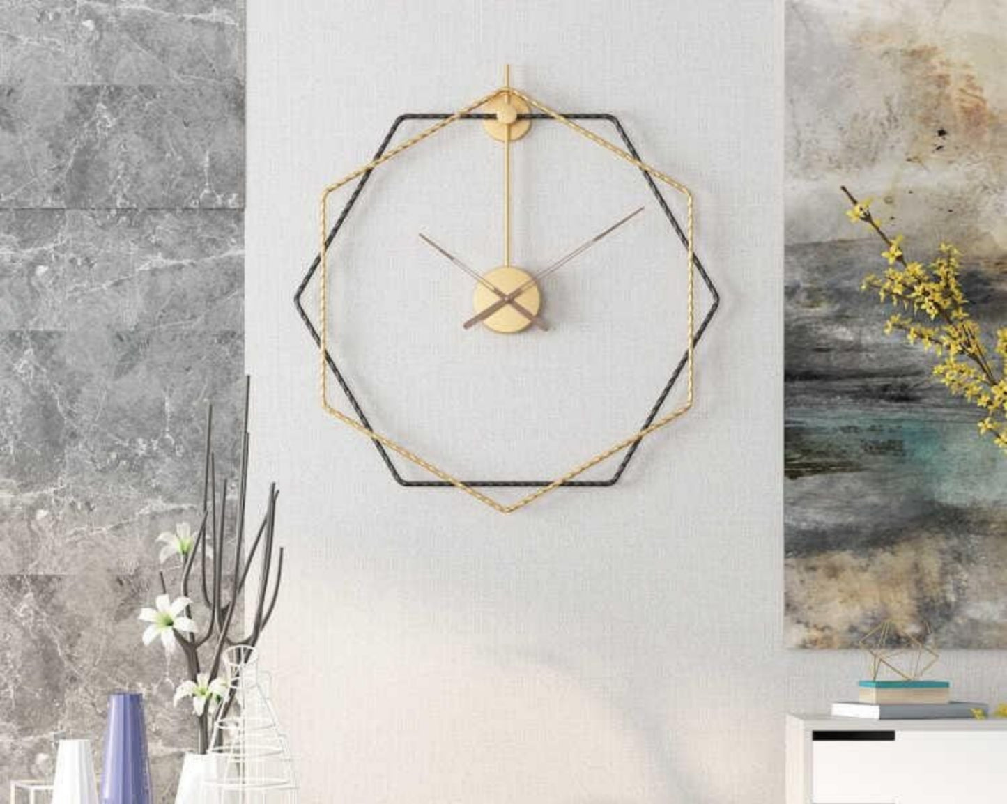 Wall Clock - Geometric Prism Timer