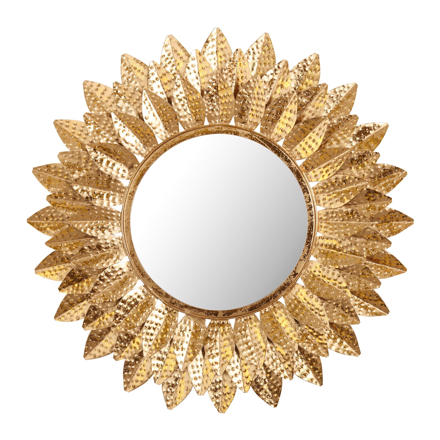 Hammered Crown Halo Wall Mirror
