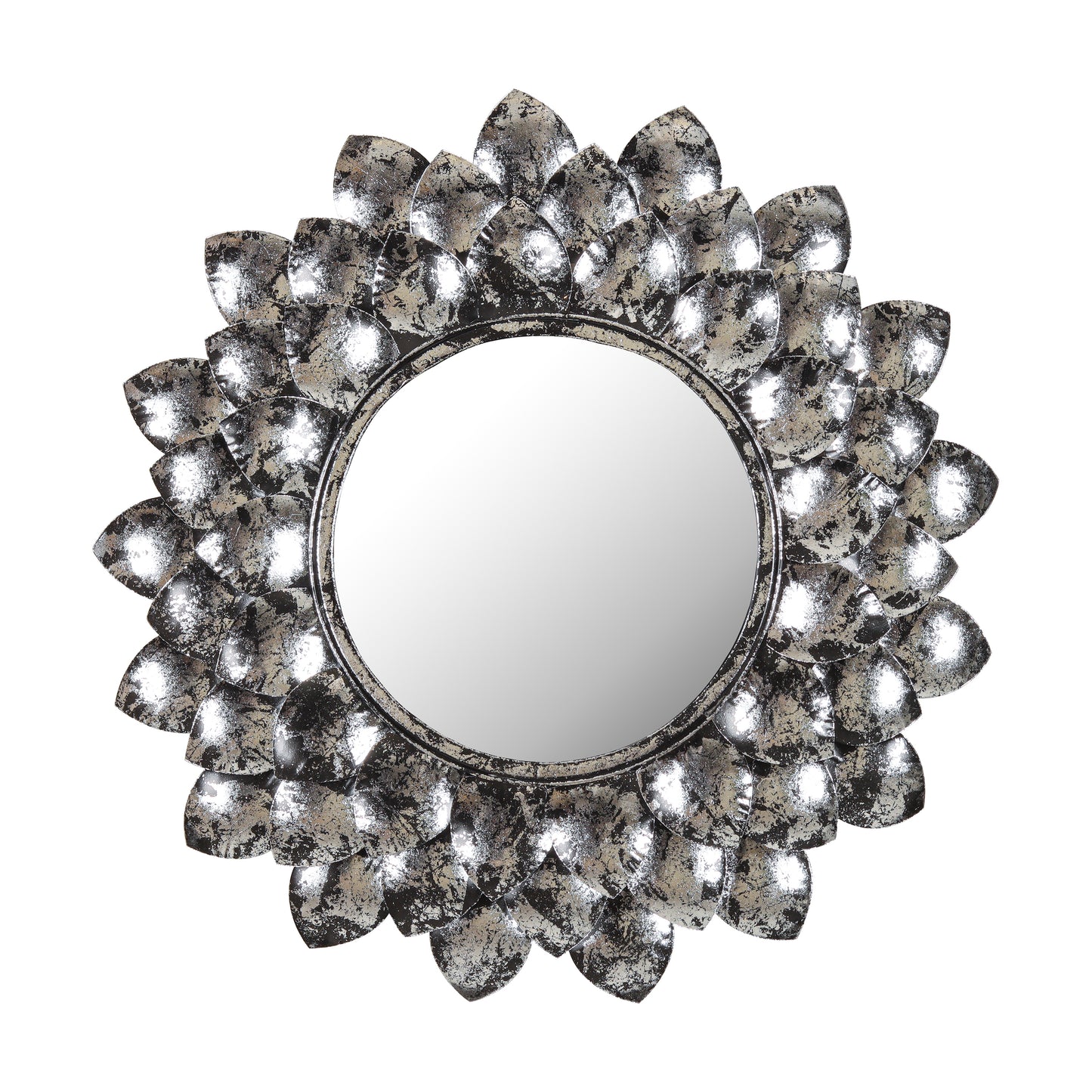 Crimson Edge Bloom Wall Mirror