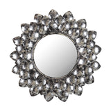 Crimson Edge Bloom Wall Mirror