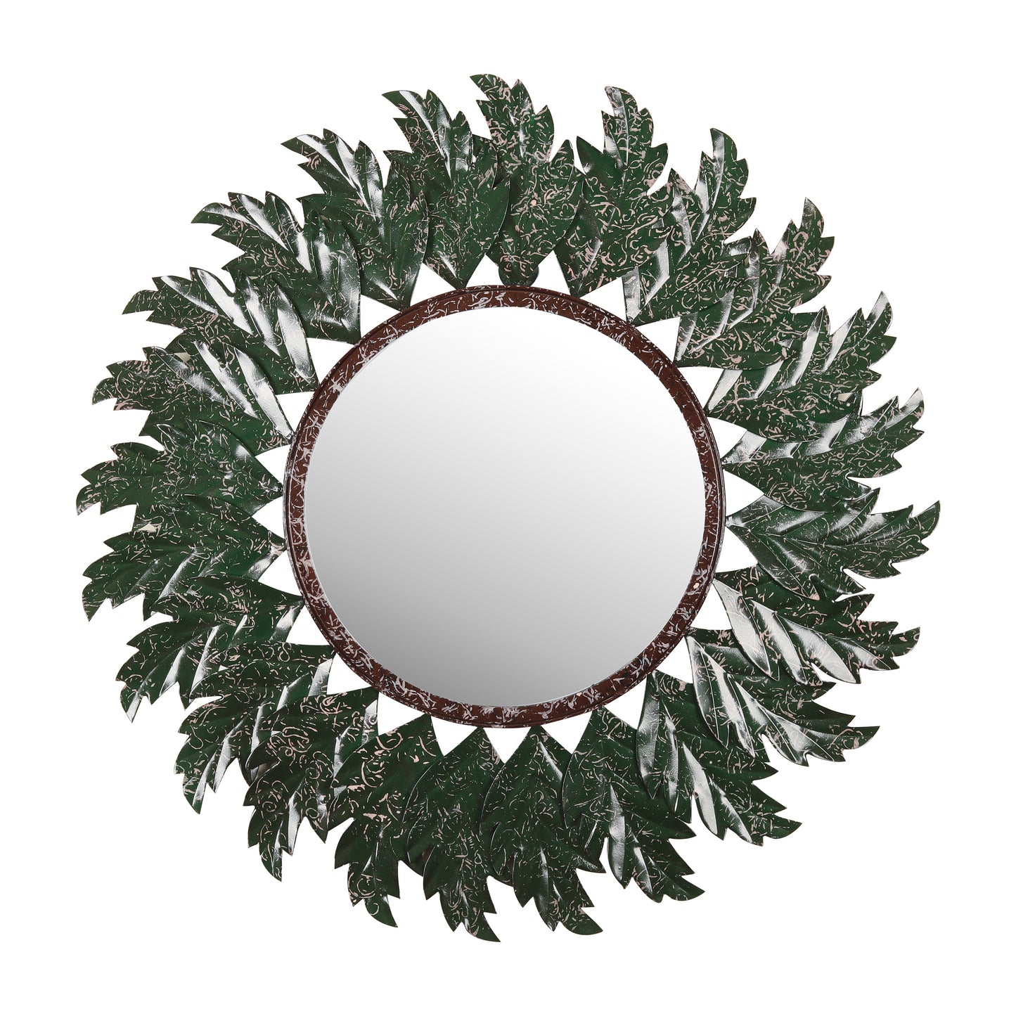Copper Floral Symphony Wall Mirror