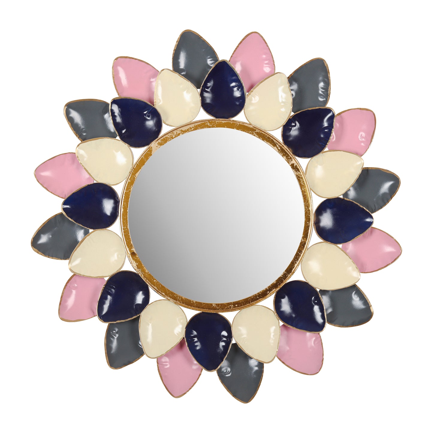 Rustic Shell Petal Wall Mirror