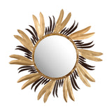 Golden Feather Radiance Wall Mirror
