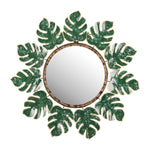 Monstera Leaf Garden Wall Mirror