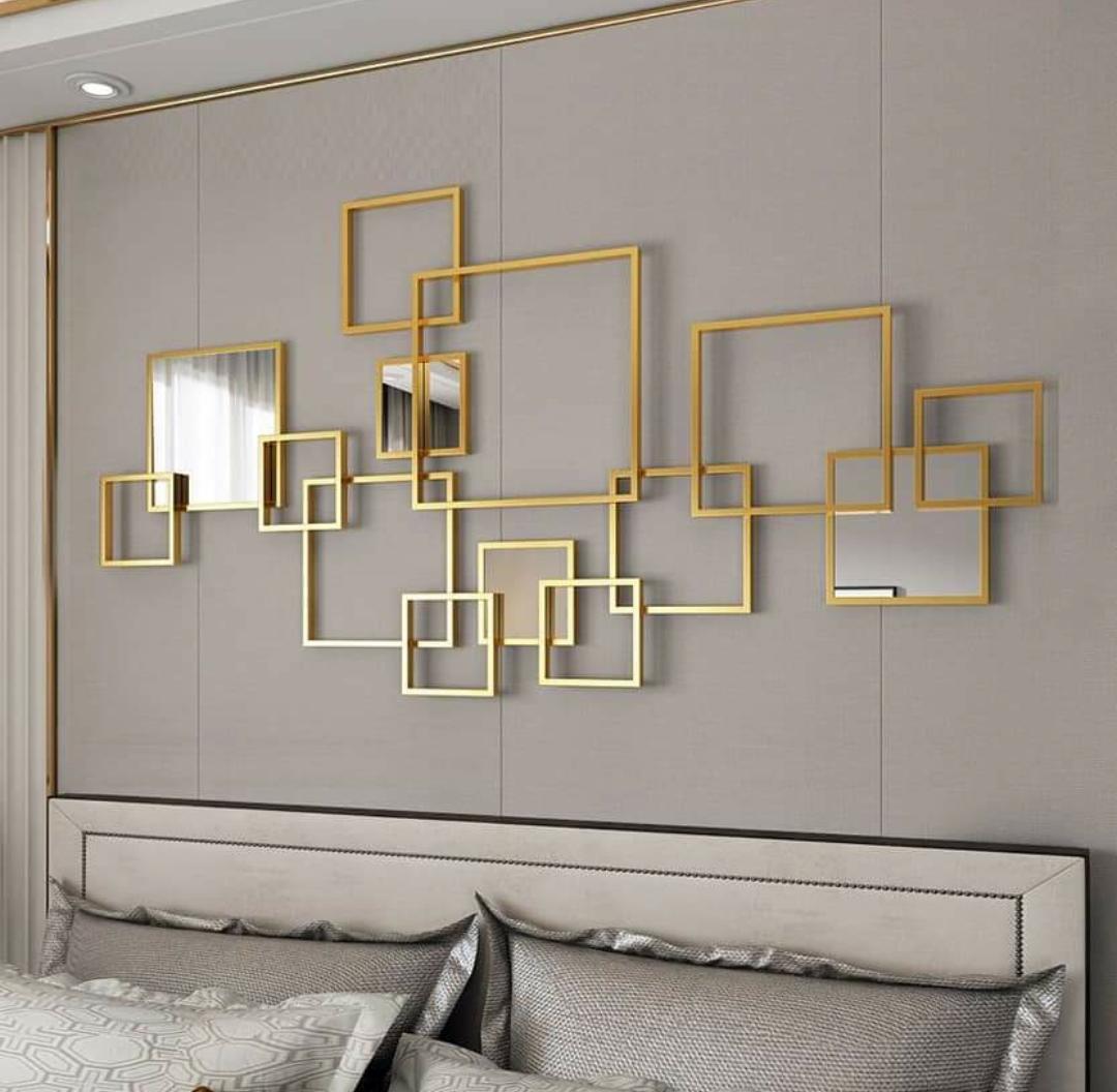 Wall Art - Golden Skyline Grid